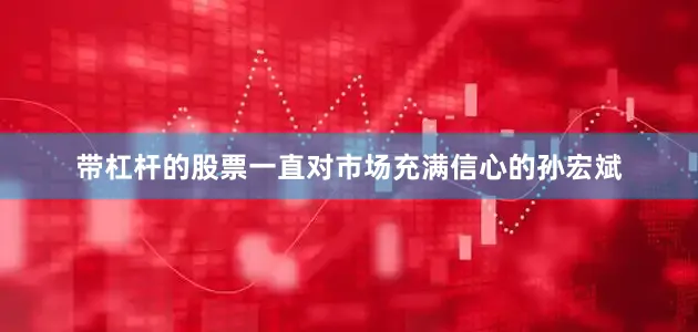 带杠杆的股票一直对市场充满信心的孙宏斌
