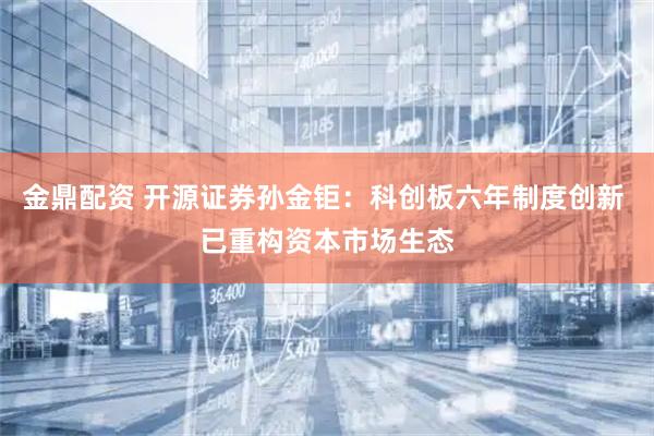 金鼎配资 开源证券孙金钜：科创板六年制度创新 已重构资本市场生态